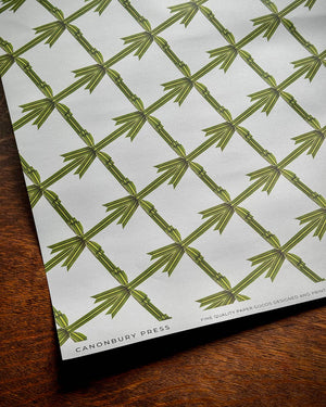 Green Bow Wrapping Paper