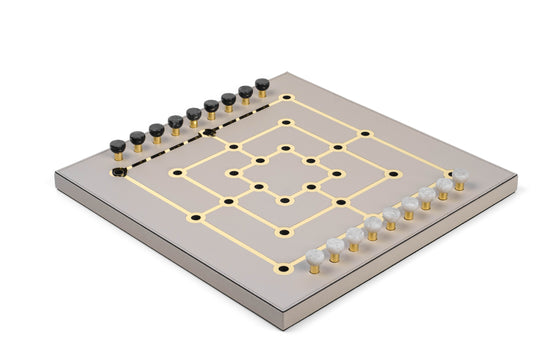 Luxury Leather Mill Game – Handcrafted by Pinetti