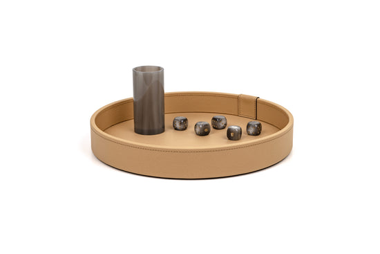 Luxury Leather Gea Dice Game Set – Handcrafted by Pinetti