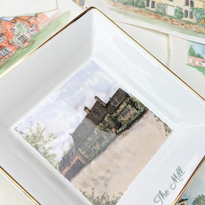 Personalised House or Church Painting on English Bone China Dish