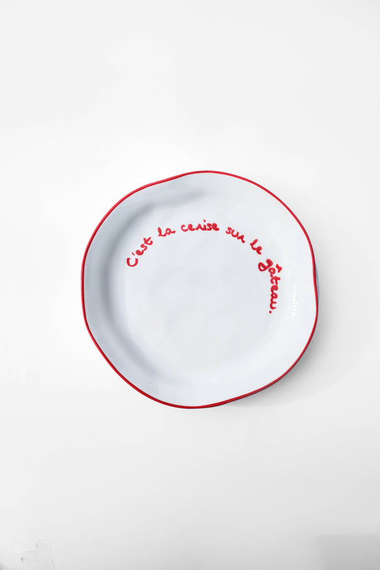 Statement Plate - 'C'est la cerise sur le gateau'