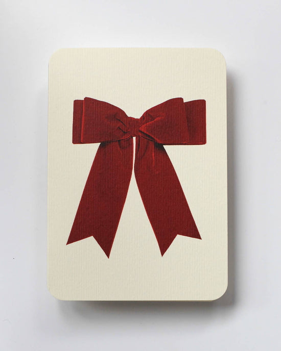 Red Velvet Bow Greeting Card | Birthday Card | Luxury Cards