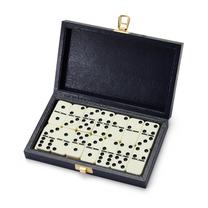 Luxury Dominoes Set with Embossed Case – Personalised Family Game
