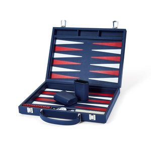 Chelsea Large Backgammon Board in Sapphire