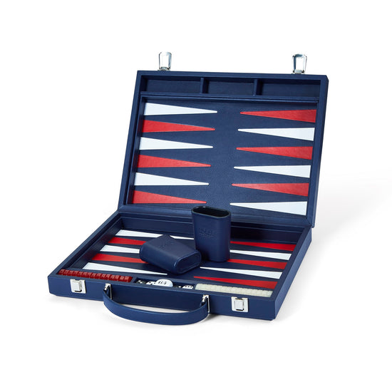 Chelsea Large Backgammon Board in Sapphire