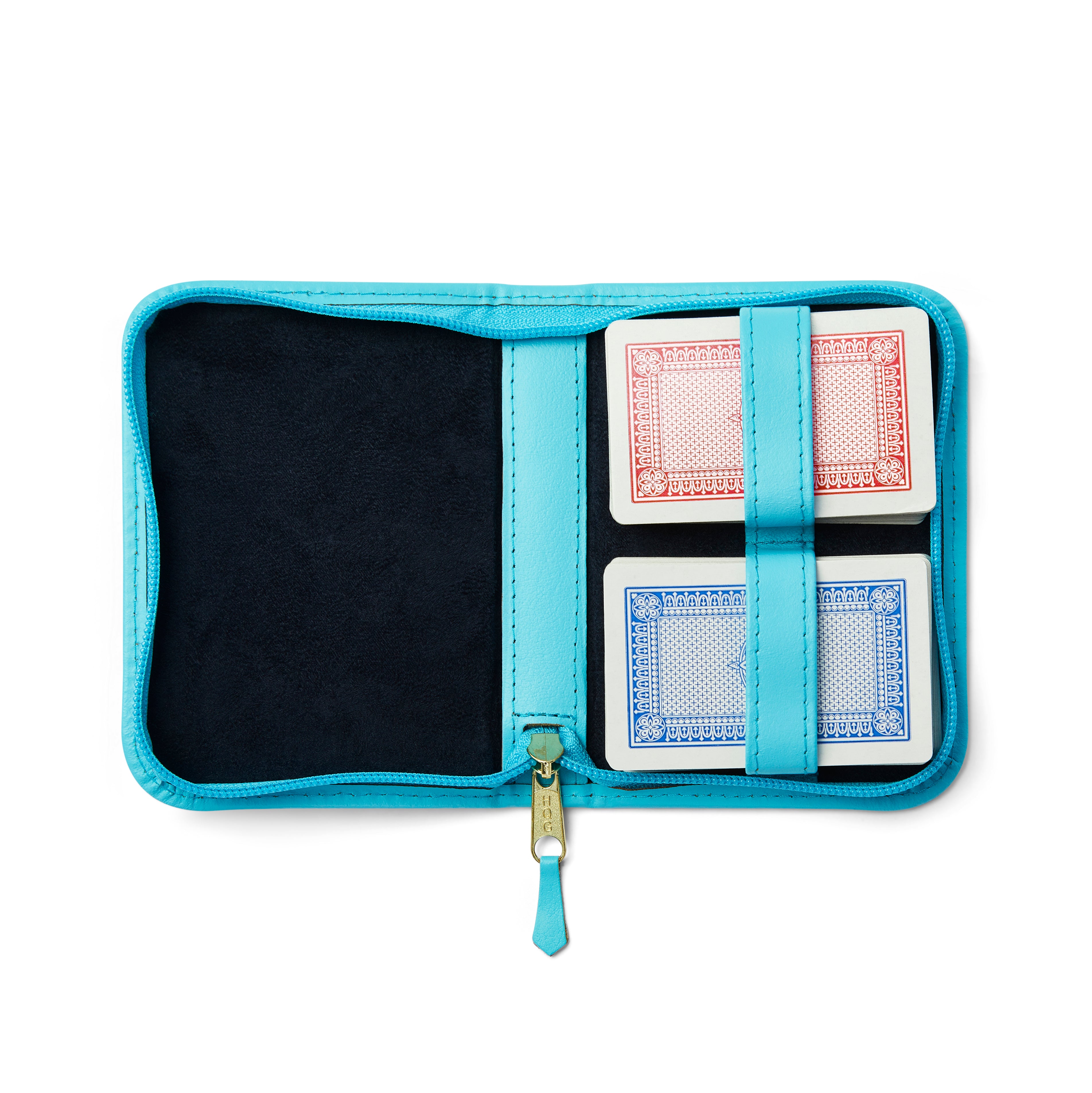Travel Playing Card Case Turquoise Noble Macmillan