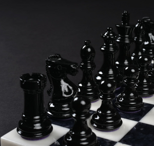 Stone Chess Set in Italian Alabaster – Handcrafted by Purling