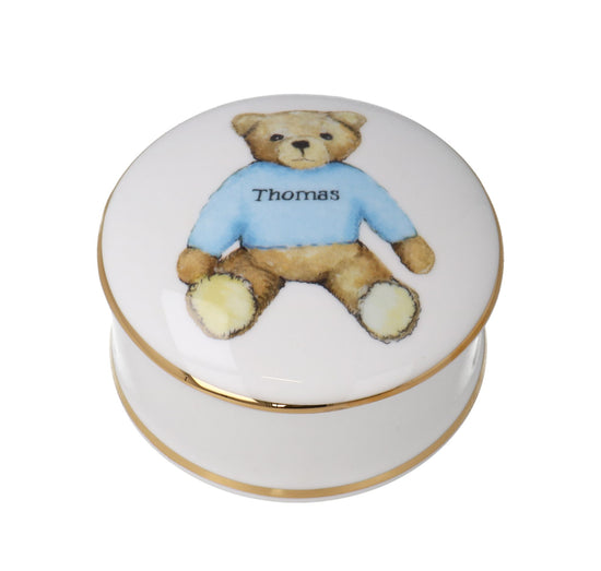 Personalised Teddy Bear Trinket Box – Handcrafted Fine China