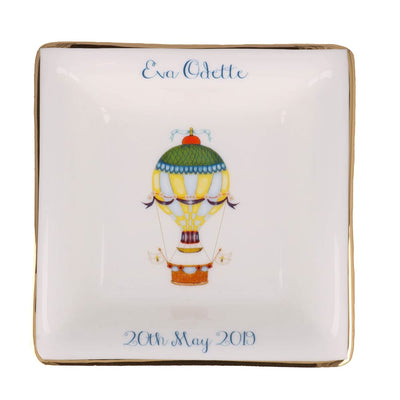 Hot Air Balloon Dish - Personalised Children's Keepsake