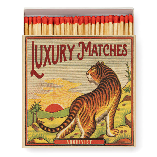 Tiger Letterpress Matchbox – Matches for Candles & Lanterns