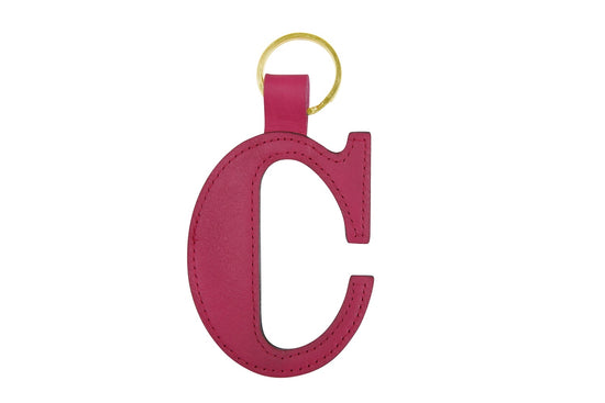 Fuchsia Alphabet Keyrings