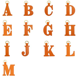 Tangerine Alphabet Keyrings