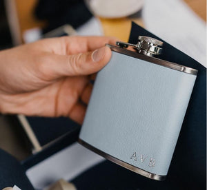 Duck Egg Blue Hip Flask