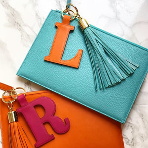 Tangerine Alphabet Keyrings