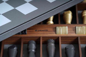 Luxury Leather Chess & Checkers Set