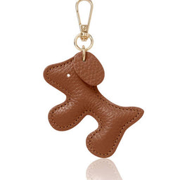 Italian Leather Dog Keyring & Bag Charm