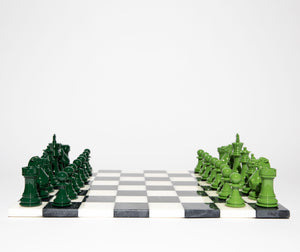 Luxury Bold Chess Set in Eden and Minced Herbs – Handcrafted by Purling