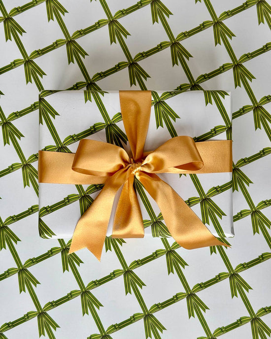 Green Bow Wrapping Paper