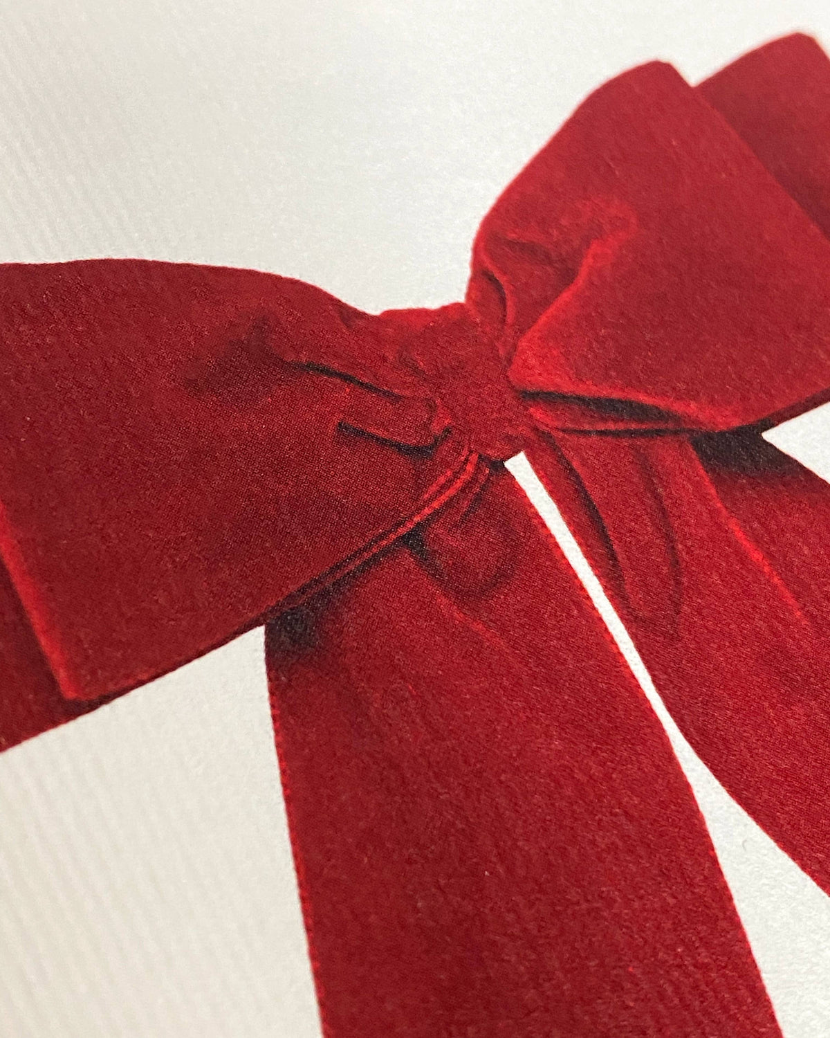 Red Velvet Bow Greeting Card | Birthday Card | Luxury Cards