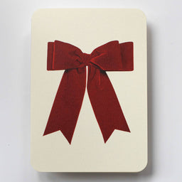 Red Velvet Bow Greeting Card | Birthday Card | Luxury Cards