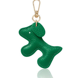 Italian Leather Dog Keyring & Bag Charm