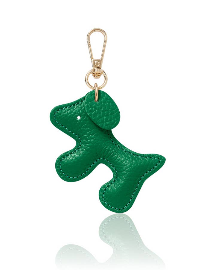 Italian Leather Dog Keyring & Bag Charm