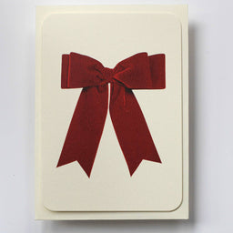 Red Velvet Bow Greeting Card | Birthday Card | Luxury Cards