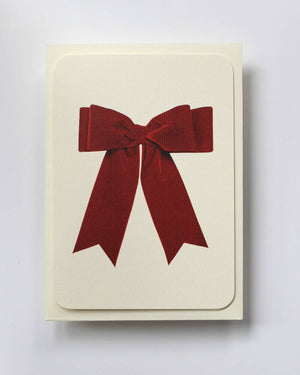 Red Velvet Bow Greeting Card | Birthday Card | Luxury Cards