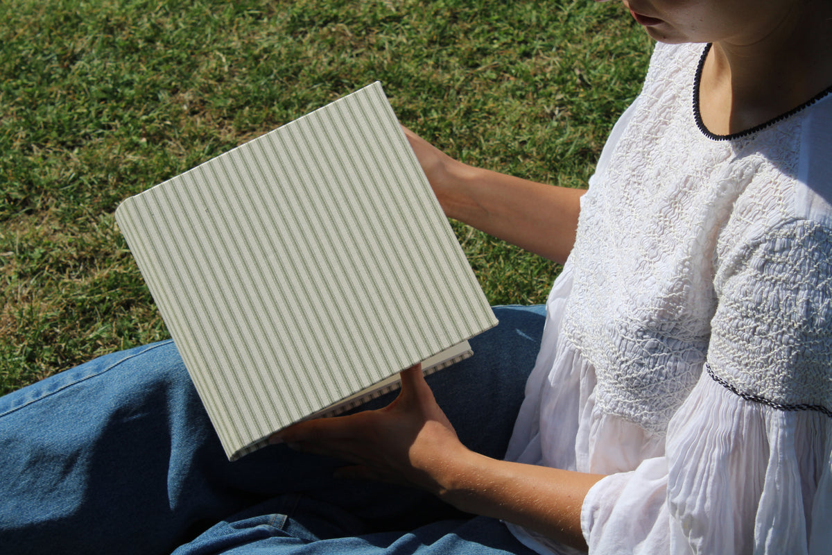 Linen Stripe Square Photo Album