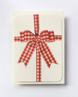 Gingham Bow Greeting Card | Birthday Card | Luxury Cards