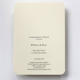 Red Velvet Bow Greeting Card | Birthday Card | Luxury Cards