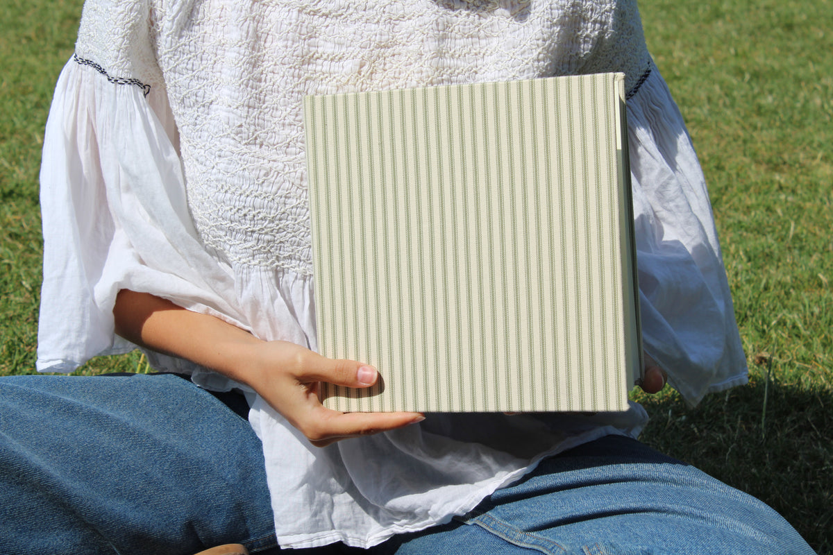 Linen Stripe Square Photo Album