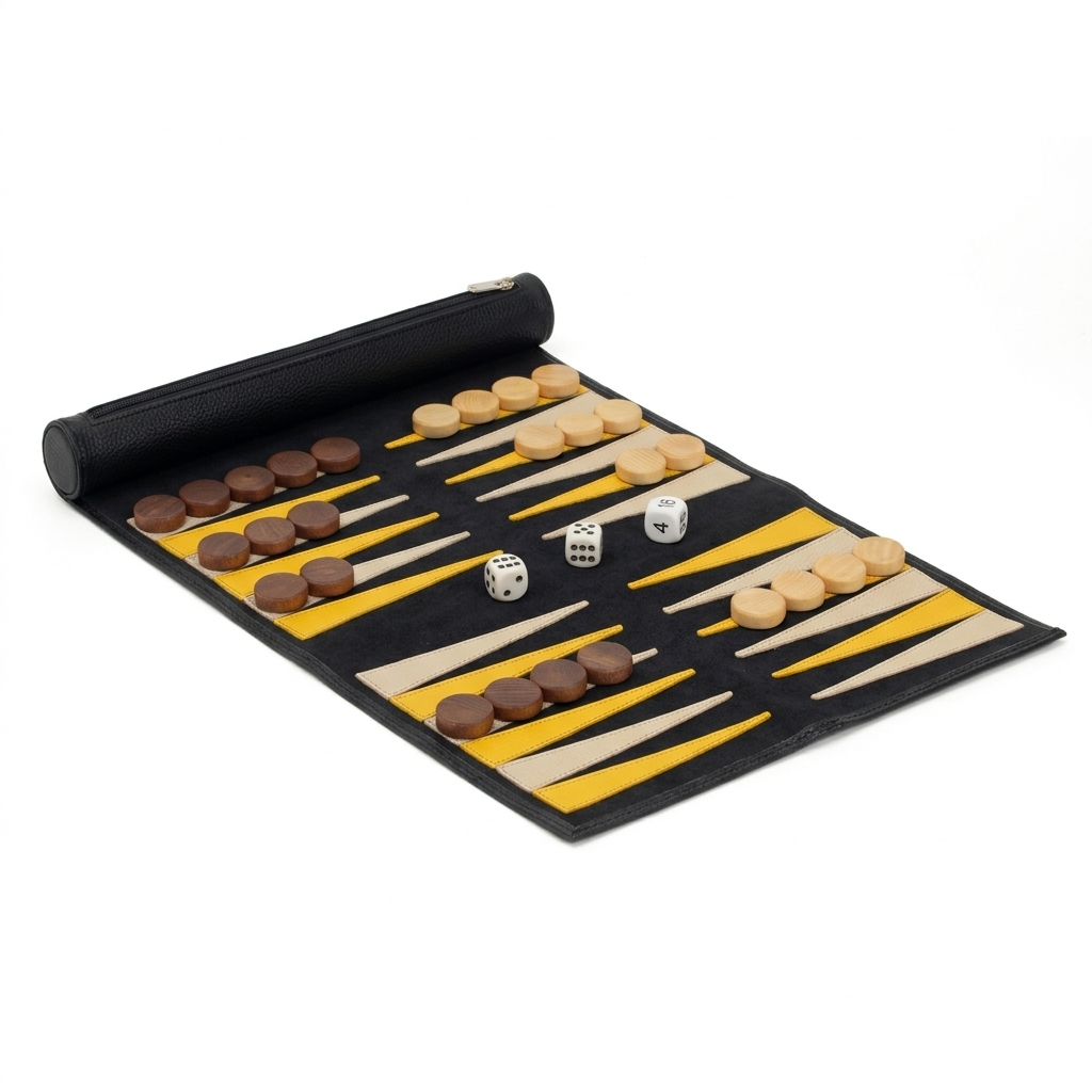 Luxury Leather Travel Backgammon Sets