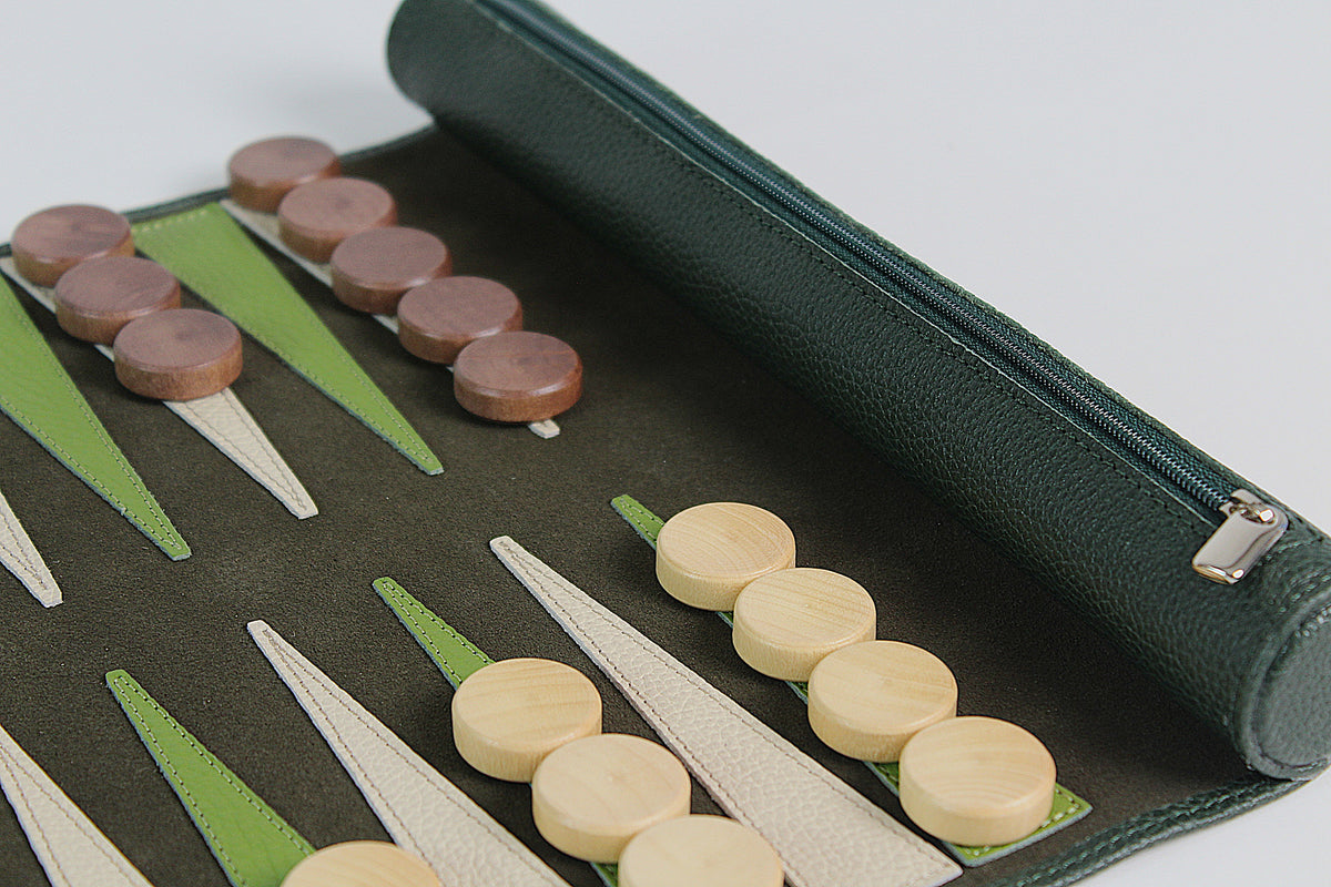 Luxury Leather Travel Backgammon Sets