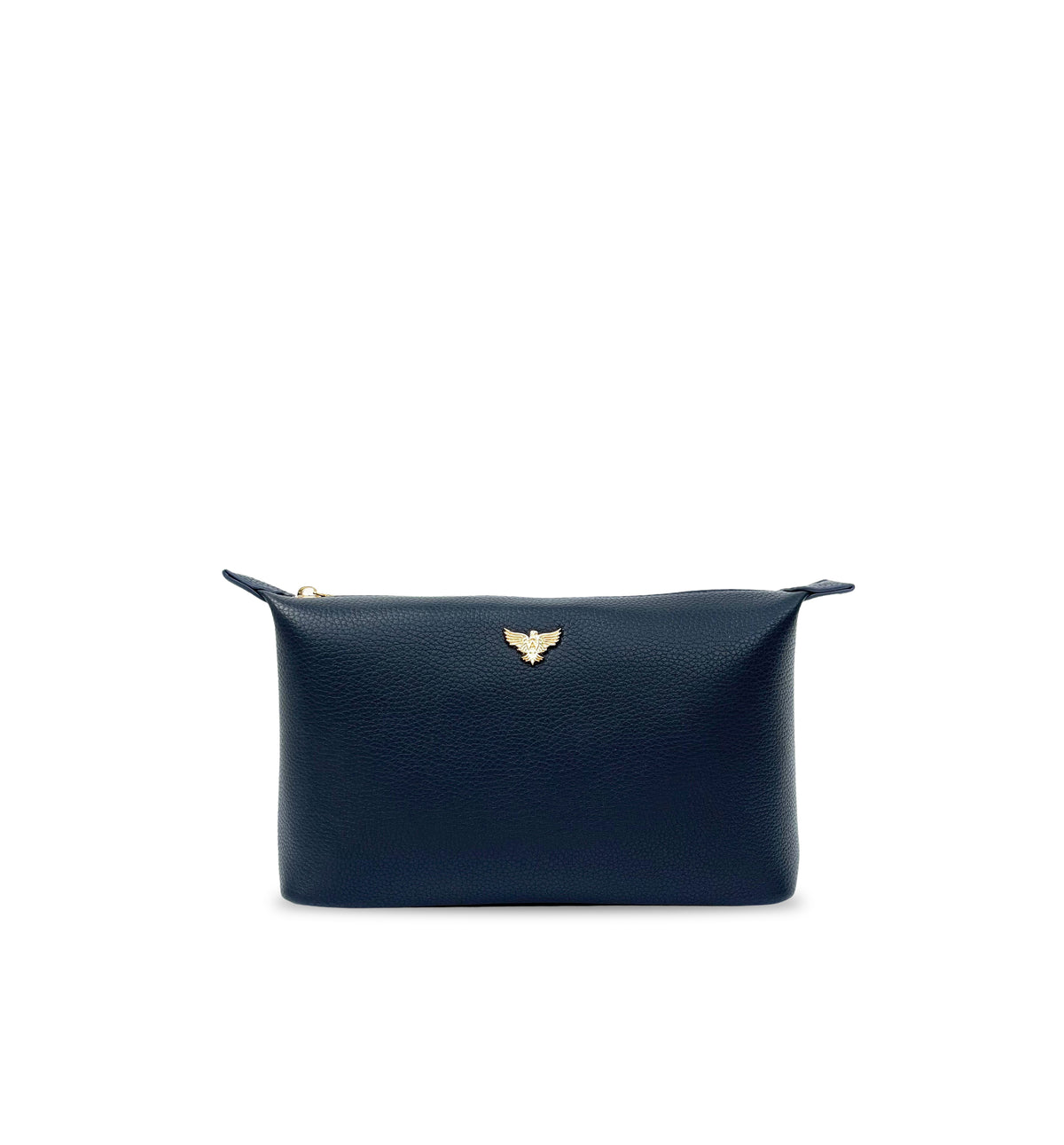 Medium Leather Navy Beauty Bag