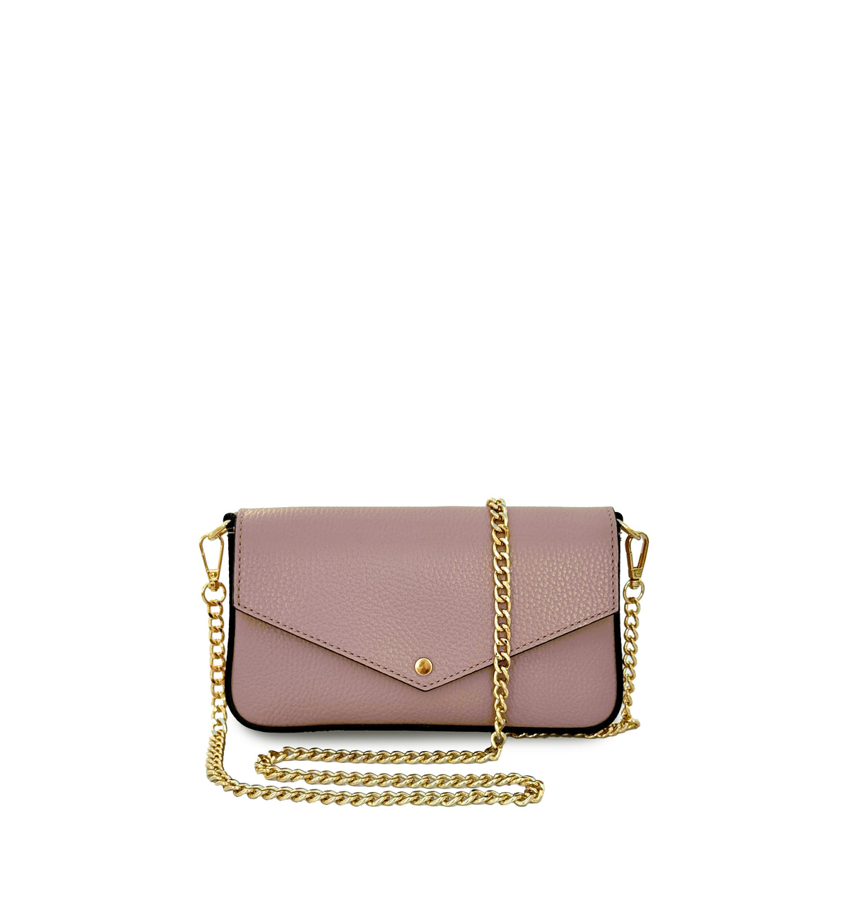 The Munro Black Leather Shoulder Bag