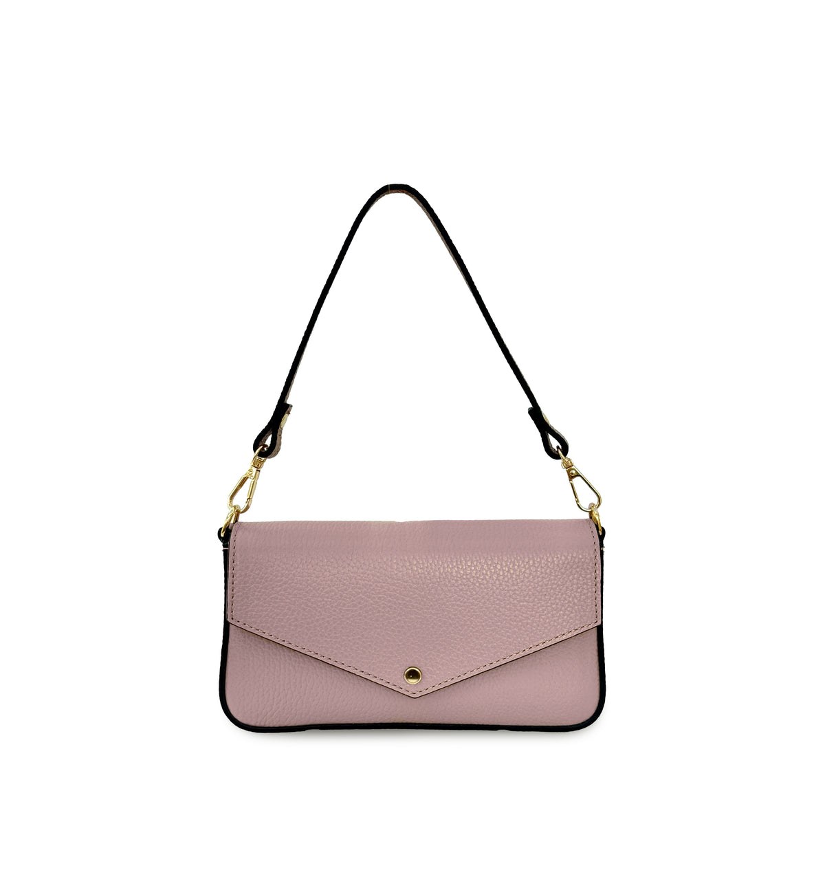 The Munro Black Leather Shoulder Bag