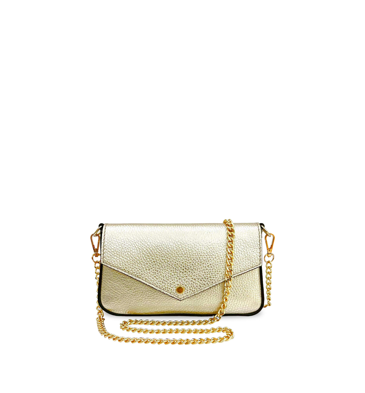 The Munro Black Leather Shoulder Bag