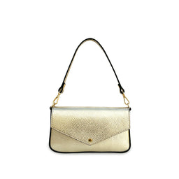 The Munro Black Leather Shoulder Bag