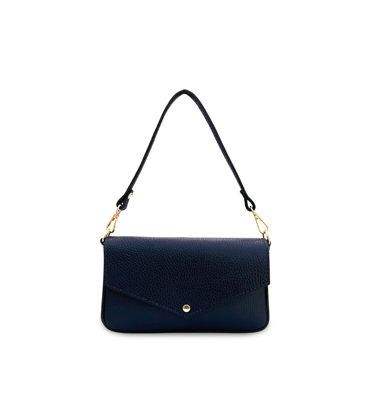 The Munro Black Leather Shoulder Bag