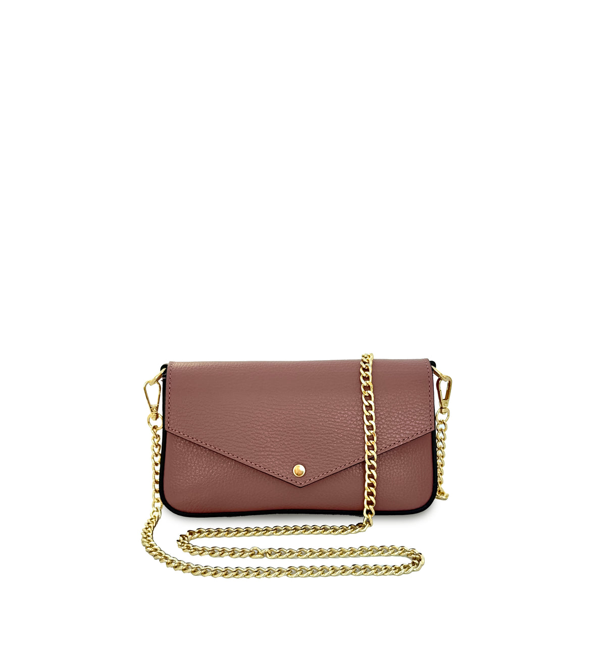 The Munro Black Leather Shoulder Bag