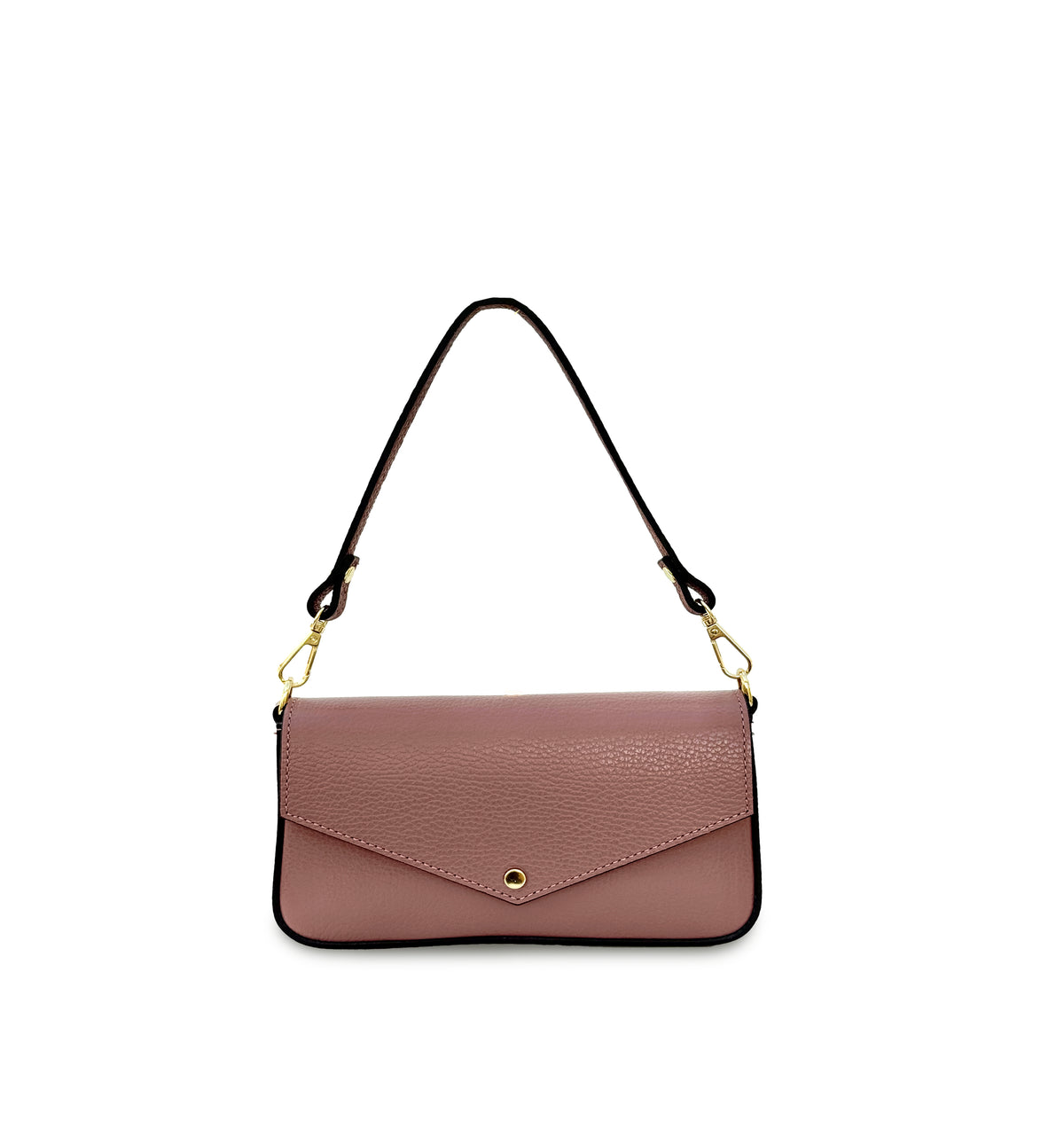 The Munro Black Leather Shoulder Bag