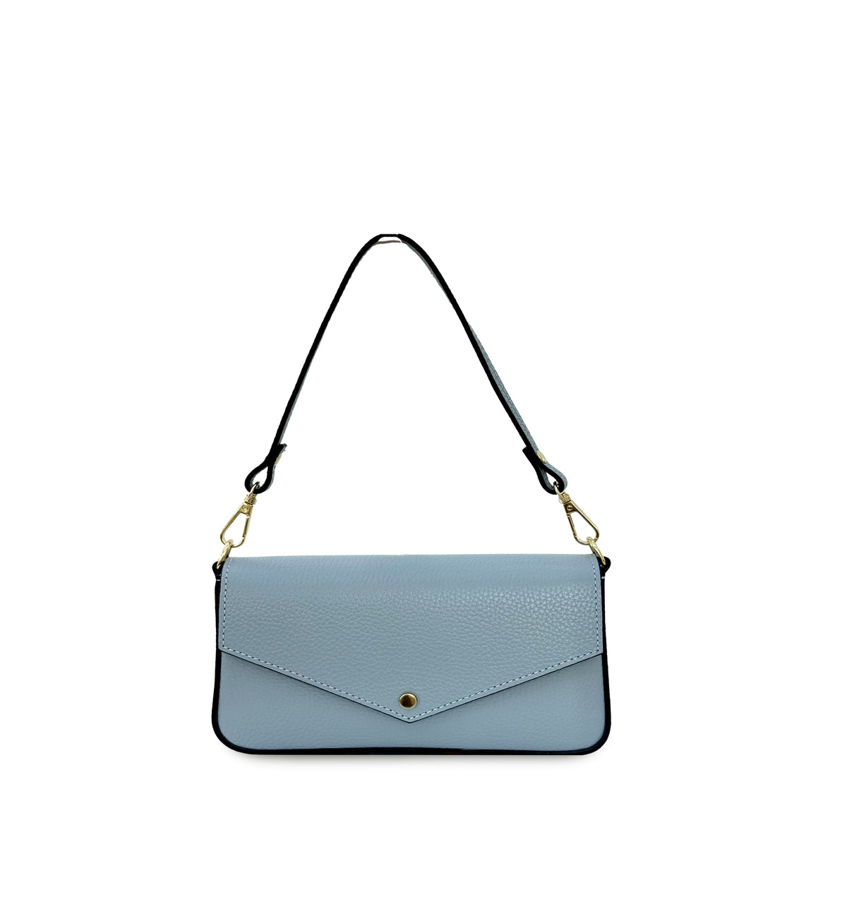 The Munro Black Leather Shoulder Bag