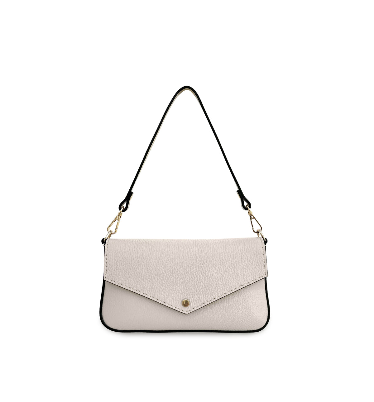 The Munro Black Leather Shoulder Bag