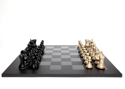 Midnight Match Chess Set – Gold & Matt Black
