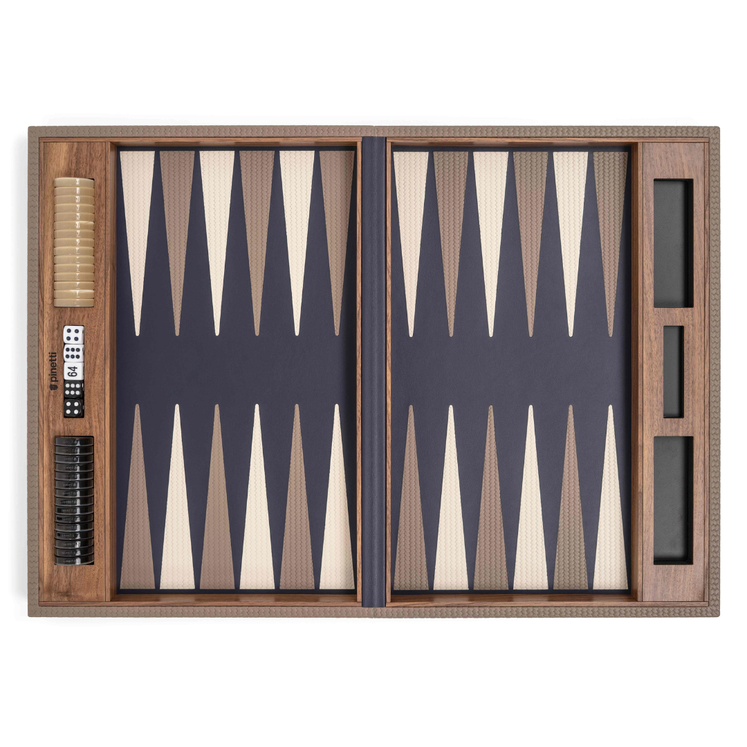 Backgammon Items Luxury Leather & Walnut Backgammon Set – Noble Macmillan