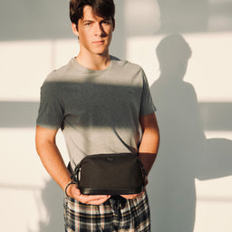 The Cavendish Waxed Canvas & Leather Wash Bag