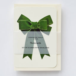 Green Velvet Bow Greeting Card | Birthday Card