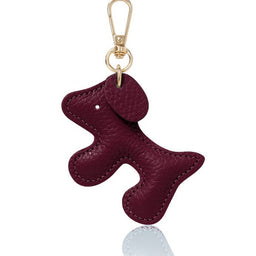 Italian Leather Dog Keyring & Bag Charm
