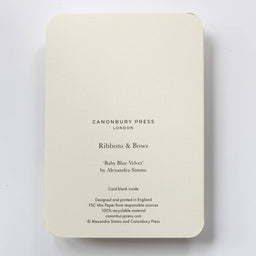 Baby Blue Velvet Bow Greeting Card | Birthday Card